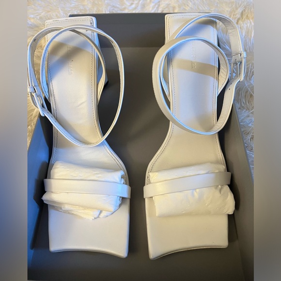 Balenciaga White Strappy Spring/Summer Sandals - Picture 1 of 3